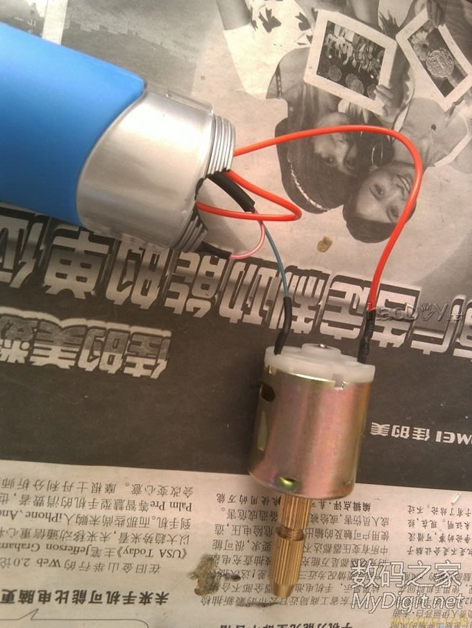 手电筒外壳自制小电钻