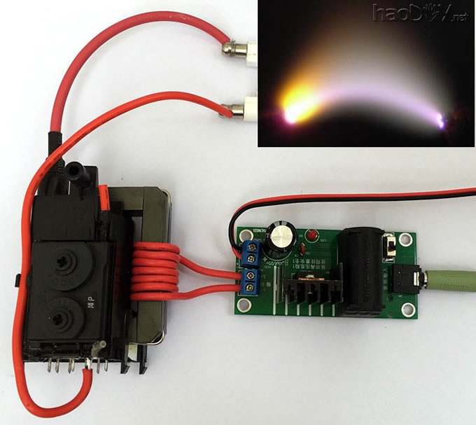 zvs特斯拉升压高压发生器,等离子扬声器喇叭|音乐电弧