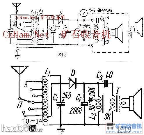 矿石收音机电路图及制法大全