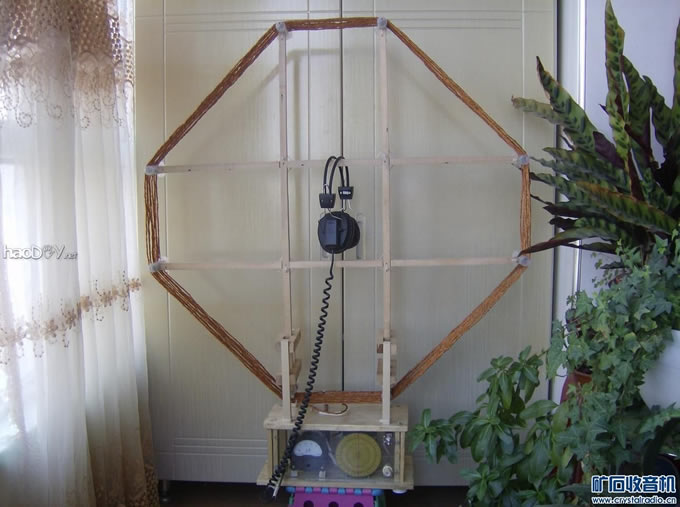 直径0.8米场效应管检波中波大环矿石收音机