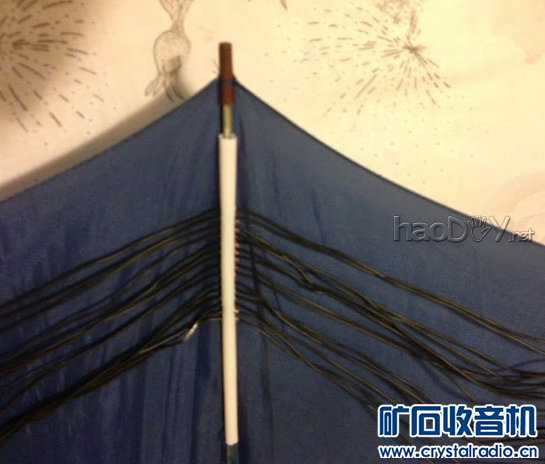 我做的雨伞矿石收音机