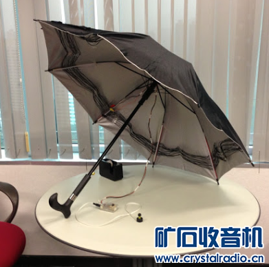 我做的雨伞矿石收音机