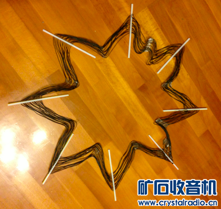 我做的雨伞矿石收音机