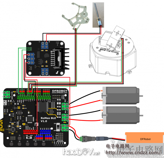履带机器人,自带伸缩机械手臂 视频