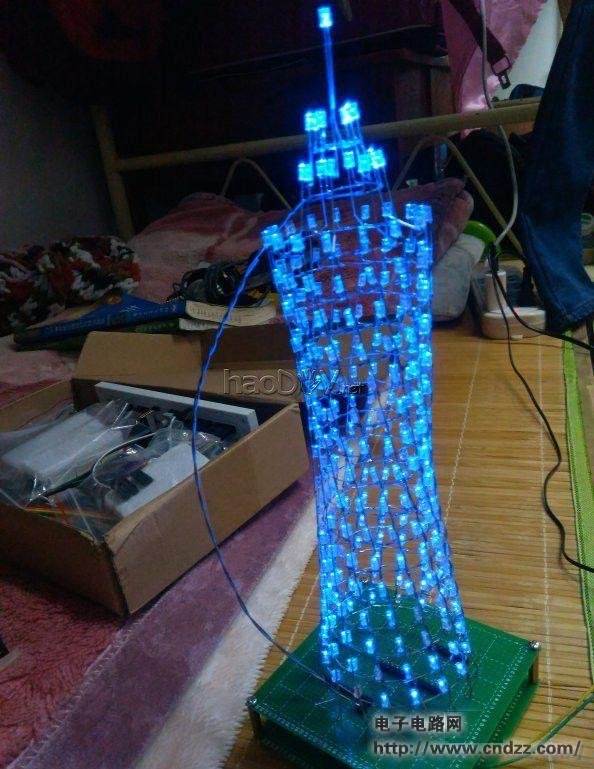 跟风模仿广州塔,最美LED DIY