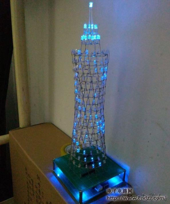 跟风模仿广州塔,最美LED DIY