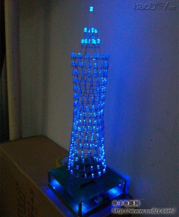 跟风模仿广州塔,最美LED DIY