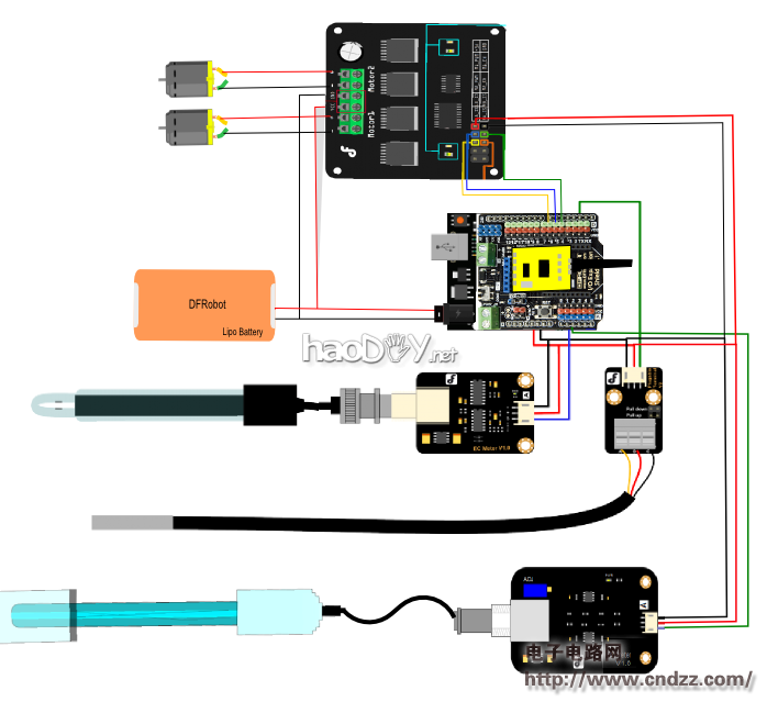 DIY一个可以检测水质的小船,通过触屏控制