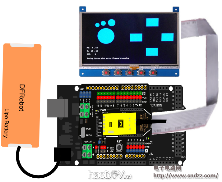 DIY一个可以检测水质的小船,通过触屏控制