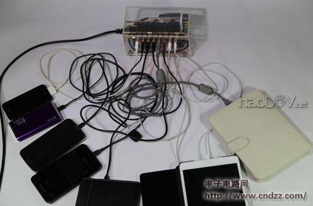 旧笔记本电源发挥余热,改造成8口USB充电器!