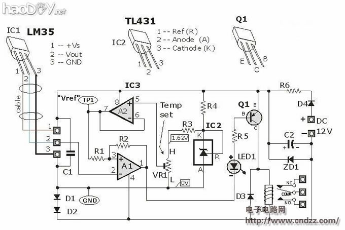 150度可调式温控继电器制作