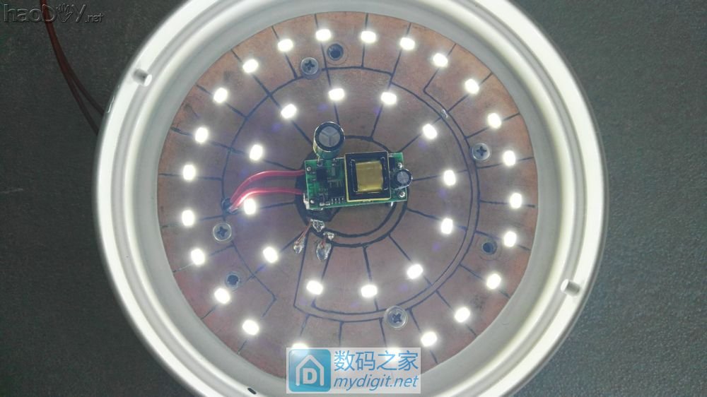 蛋疼之作—三雄.极光柔雪5W吸顶灯改成11W,提升亮度!(37P)|创