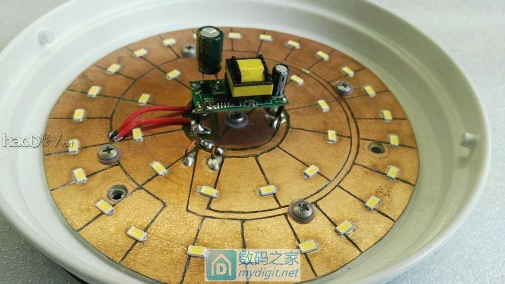 蛋疼之作—三雄.极光柔雪5W吸顶灯改成11W,提升亮度!(37P)|创