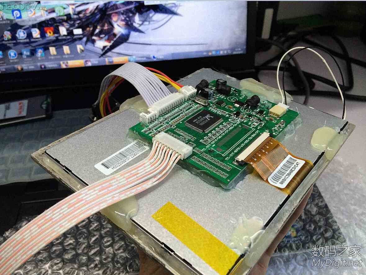 泰克数字示波器内置彩色CRT更换液晶屏图解(Tektronix TDS754C