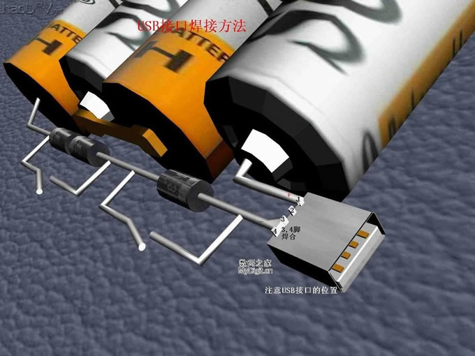 电源USB接口部分 自制MP3 MP4外置移动电源