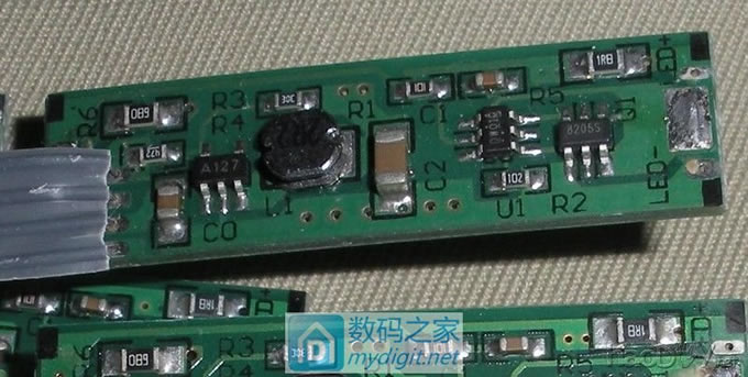 使用车充、LED头灯电路板制作1.5V电源模块(可代替1号电池)