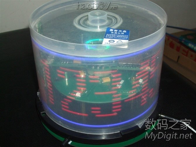 VOP旋转LED显示屏DIY设计与制作(添加旋转供电原理与实物图) VOP旋转LED显示屏DIY设计与制作(添加旋转供电原理与实物图)