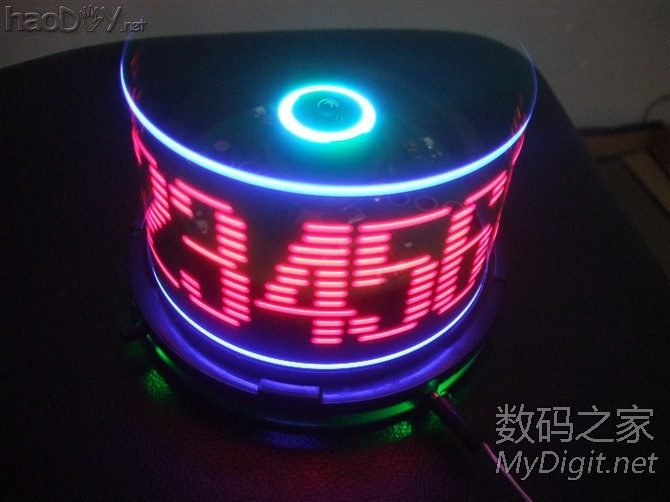 VOP旋转LED显示屏DIY设计与制作(添加旋转供电原理与实物图) VOP旋转LED显示屏DIY设计与制作(添加旋转供电原理与实物图)