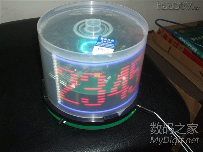 VOP旋转LED显示屏DIY设计与制作(添加旋转供电原理与实物图) VOP旋转LED显示屏DIY设计与制作(添加旋转供电原理与实物图)