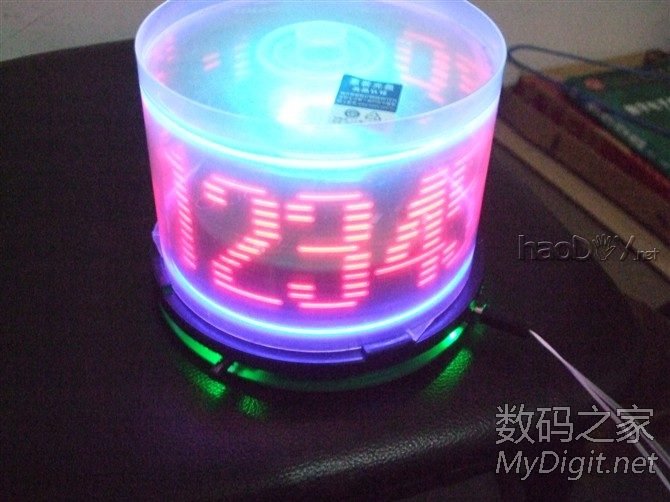 VOP旋转LED显示屏DIY设计与制作(添加旋转供电原理与实物图) VOP旋转LED显示屏DIY设计与制作(添加旋转供电原理与实物图)