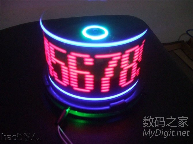 VOP旋转LED显示屏DIY设计与制作(添加旋转供电原理与实物图) VOP旋转LED显示屏DIY设计与制作(添加旋转供电原理与实物图)