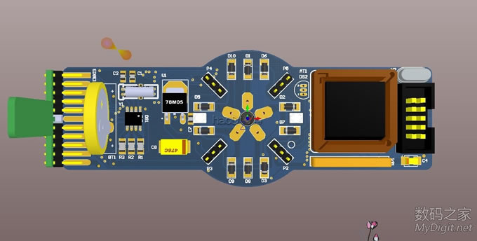 VOP旋转LED显示屏DIY设计与制作(添加旋转供电原理与实物图) VOP旋转LED显示屏DIY设计与制作(添加旋转供电原理与实物图)