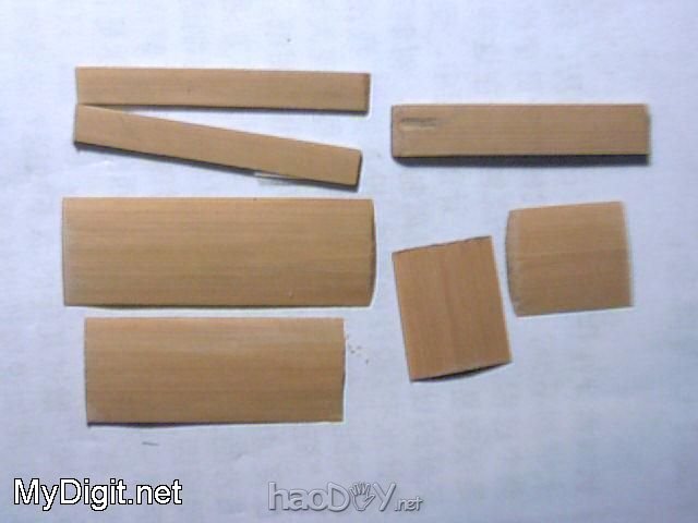 切好的薄竹片。 自制环保竹壳U盘(多图)