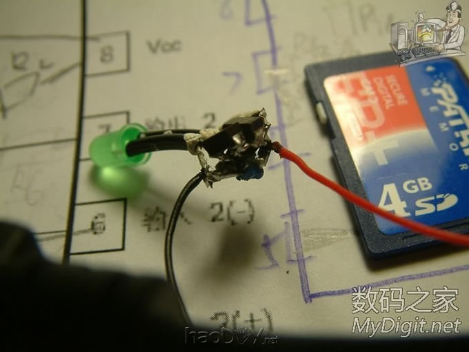 全部拆机贴片元件搭桥超mini呼吸灯,可能全论坛最小呼吸灯?