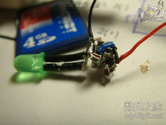 全部拆机贴片元件搭桥超mini呼吸灯,可能全论坛最小呼吸灯?