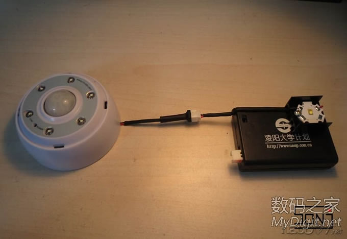拆解+改造LED红外线人体感应灯,外拖3W飞利浦LED