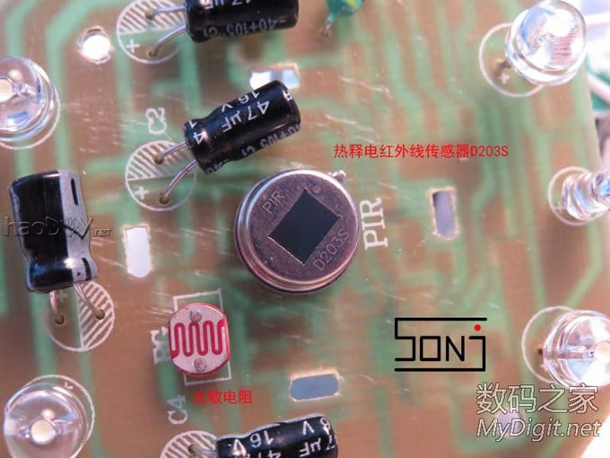 拆解+改造LED红外线人体感应灯,外拖3W飞利浦LED 拆解+改造LED红外线人体感应灯,外拖3W飞利浦LED