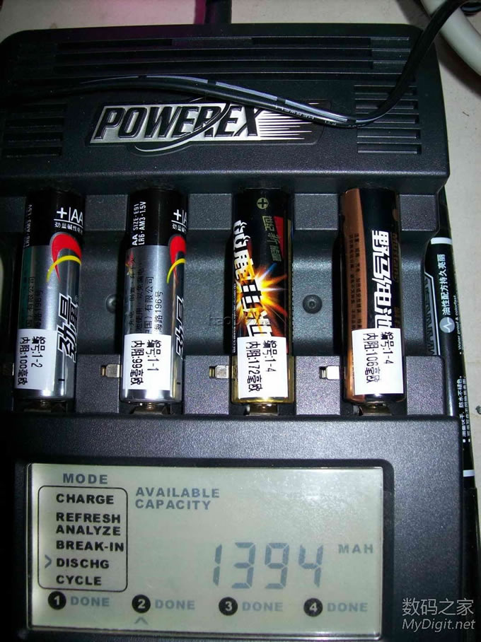 市场常见 一次性5号碱性电池LR6测试(测试结束)