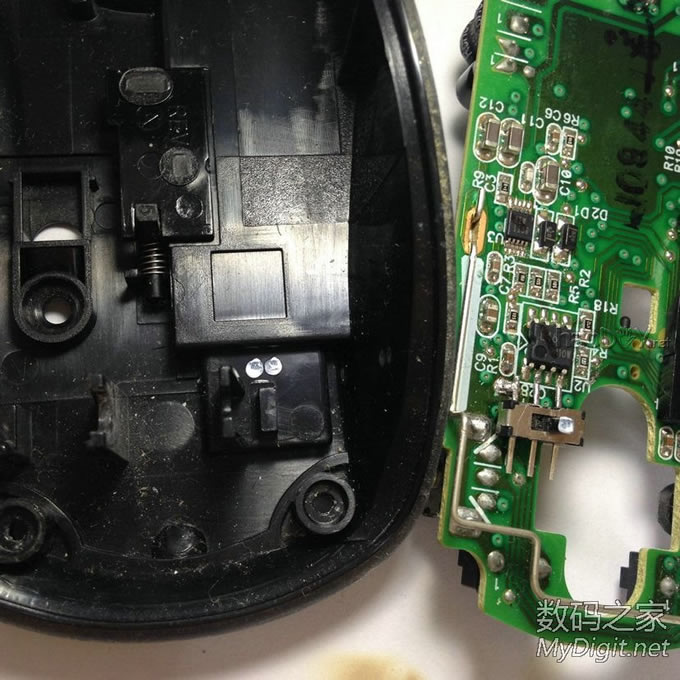 耗电大伤不起?微软迷你鲨3000加装电源开关,透明的光电传感器有