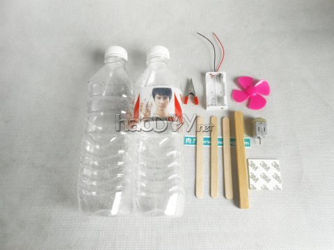 科技小制作电动船步骤图解-DIY空气动力船