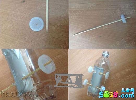 科技小制作大全图解-气压动力小车