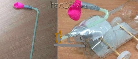 科技小制作大全图解-气压动力小车