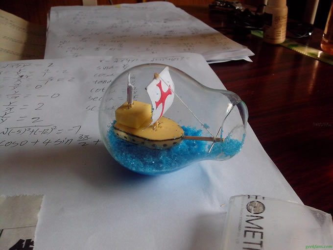 科技小制作-灯泡海盗船的制作方法