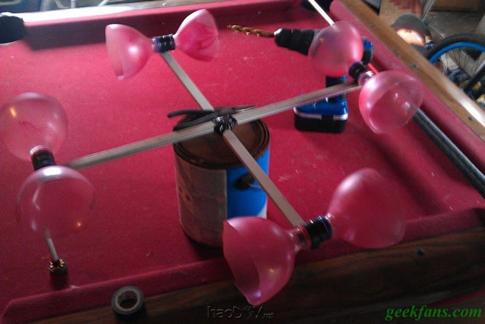 科技小制作-用可乐瓶DIY风力发电机