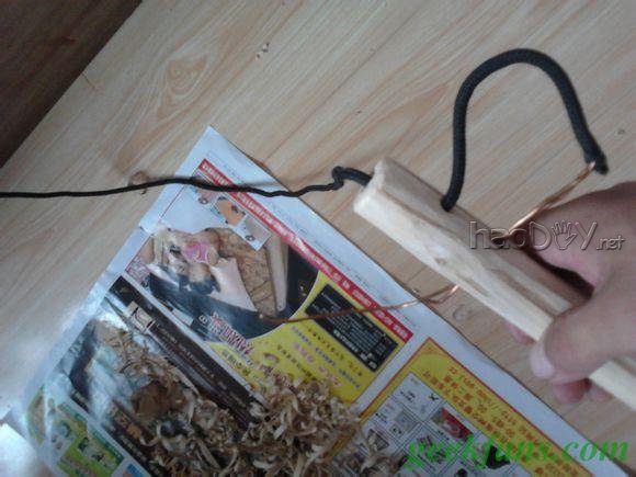 科技小制作-木制双节棍制作过程