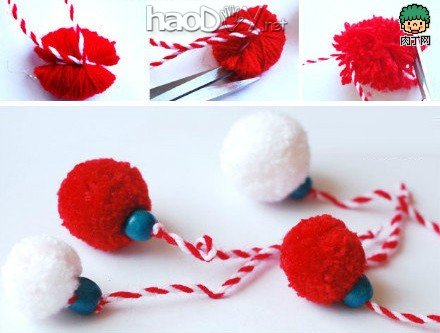 科技小制作-用叉子帮你做毛线球玩具