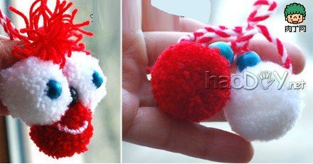 科技小制作-用叉子帮你做毛线球玩具