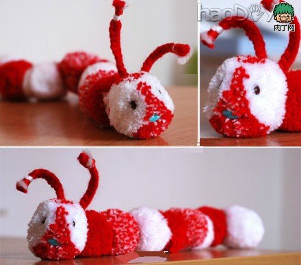 科技小制作-用叉子帮你做毛线球玩具