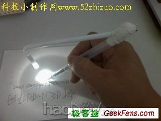 科技小制作-教你制作自带光源的笔