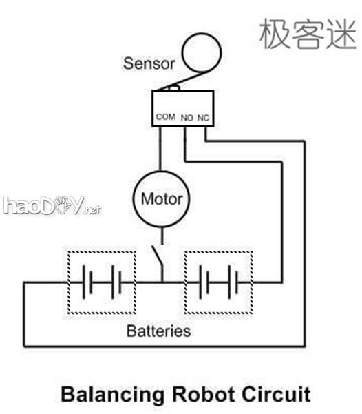 科技小制作-DIY简易平衡机器人