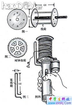 科技小制作-制作风筝自动收线器