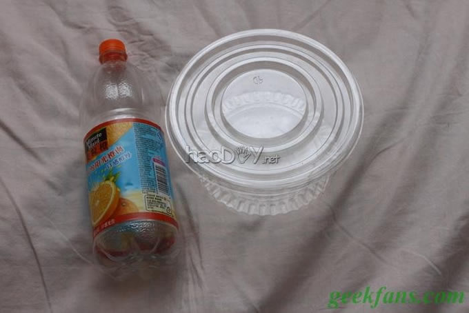 科技小制作-蛋糕盒、饮料瓶制作简易环形闪光灯