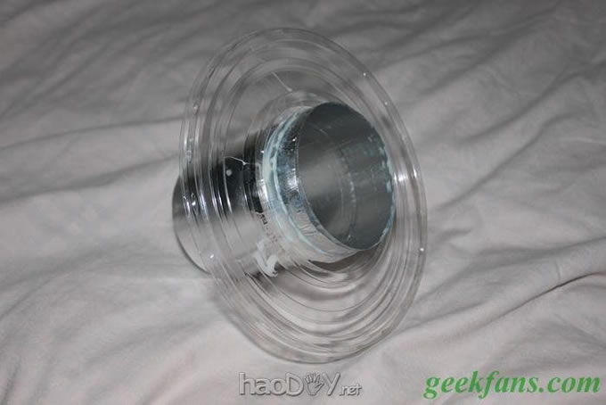 科技小制作-蛋糕盒、饮料瓶制作简易环形闪光灯