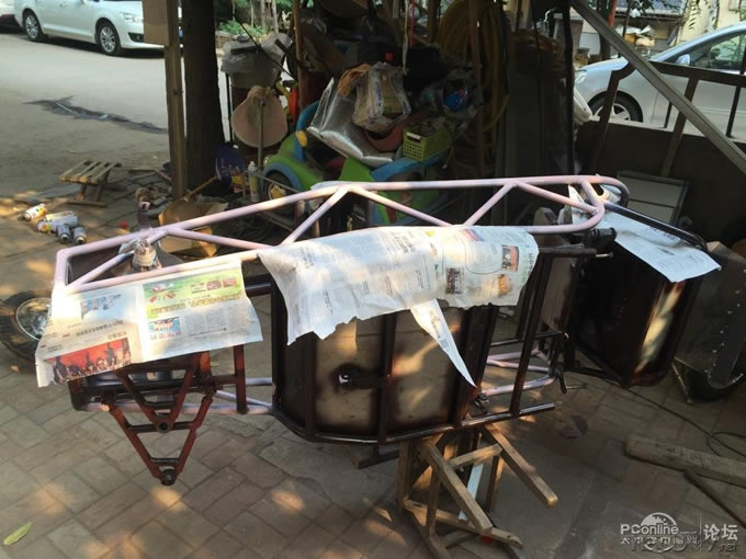 点击查看原图 超级奶爸,用两月时间为儿子设计制造专属老爷车