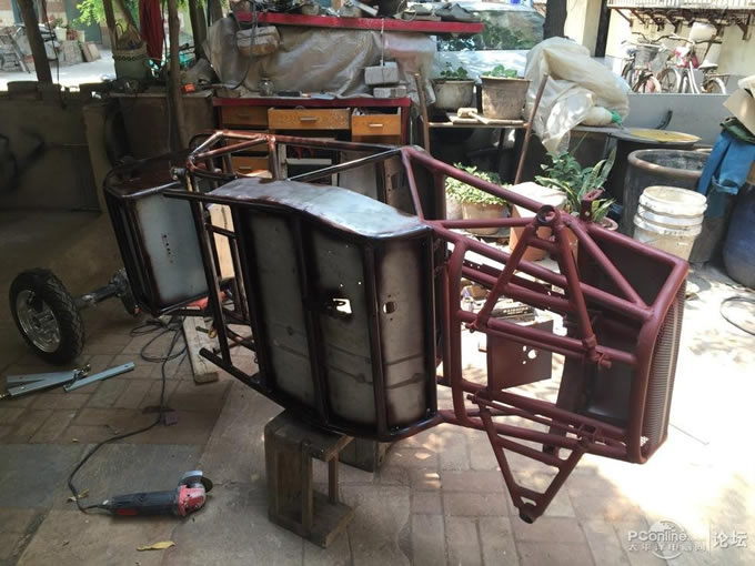 点击查看原图 超级奶爸,用两月时间为儿子设计制造专属老爷车