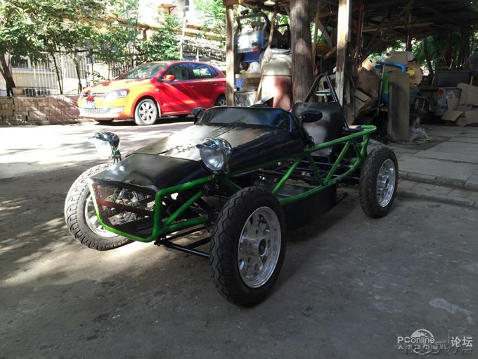 点击查看原图 超级奶爸,用两月时间为儿子设计制造专属老爷车